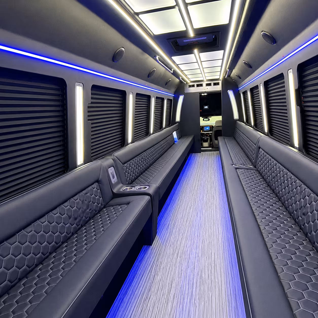 glendale party bus rental interior