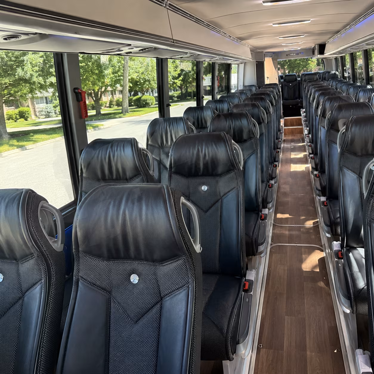 mesa charter bus rental interior